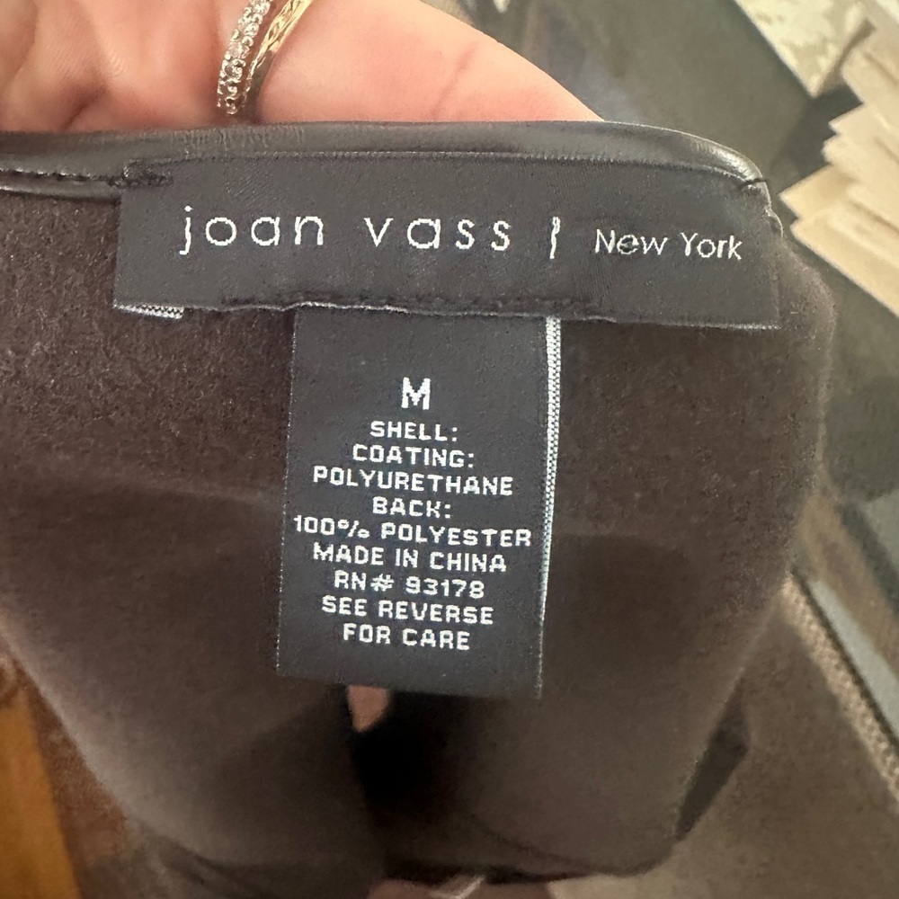 Elegant Black Joan vass vegan leather Women's Jacket - Picture 5 of 5